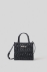 Reg. shopper plisse' con logo in metallo • Nero