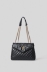 Maxi shoulder strap doppio matelasse' glp in metallo • Nero