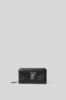 Reg zip around doppio matelasse' glp in metallo • Nero