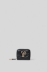 Mini zip around doppio matelasse' glp in metallo • Nero