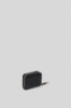Mini zip around doppio matelasse' glp in metallo • Nero