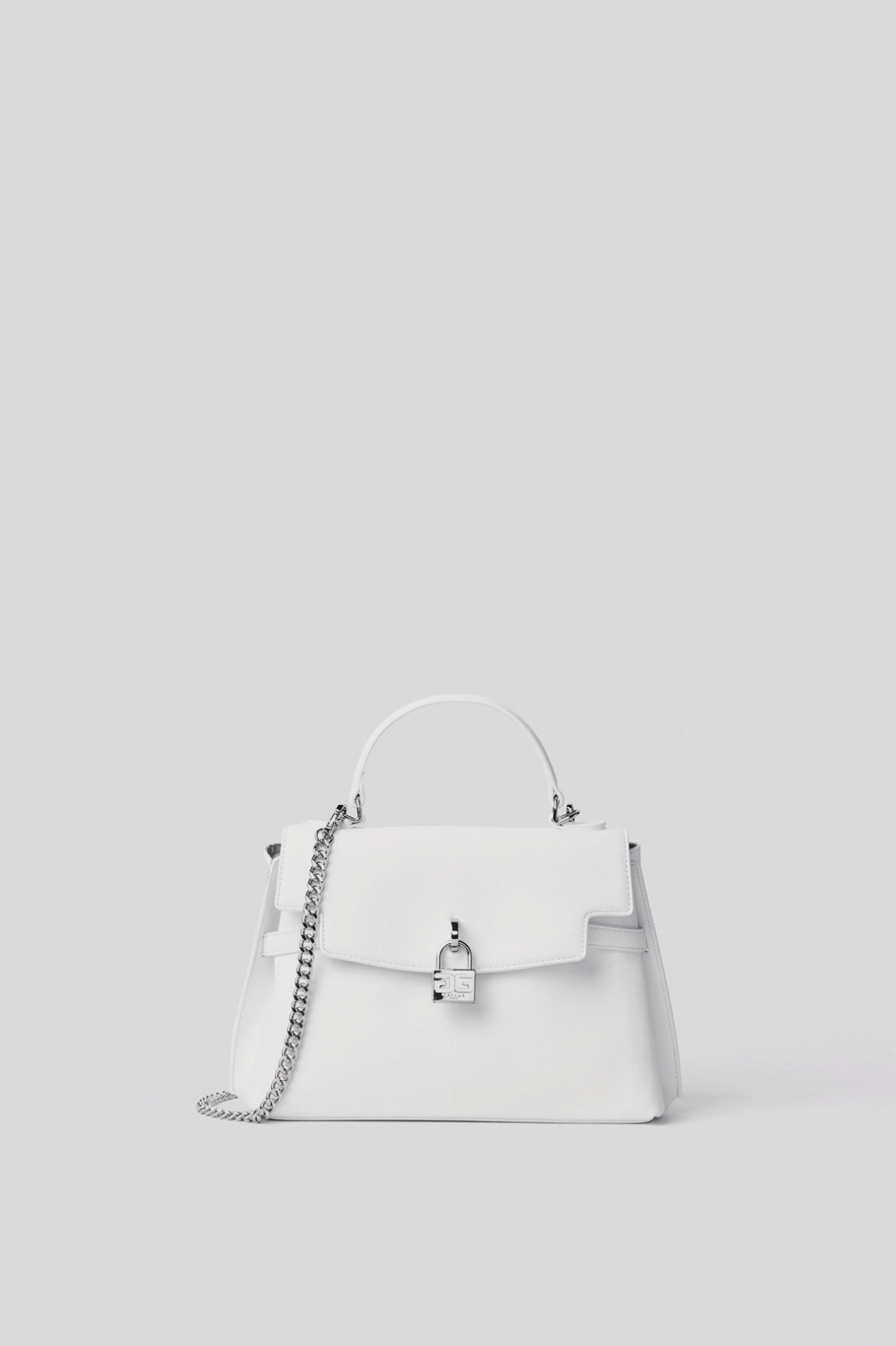 Reg hand bag con lucchetto logato • Bianco
