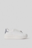 Sneakers addict in action leather con passalaccio in strass • Argento