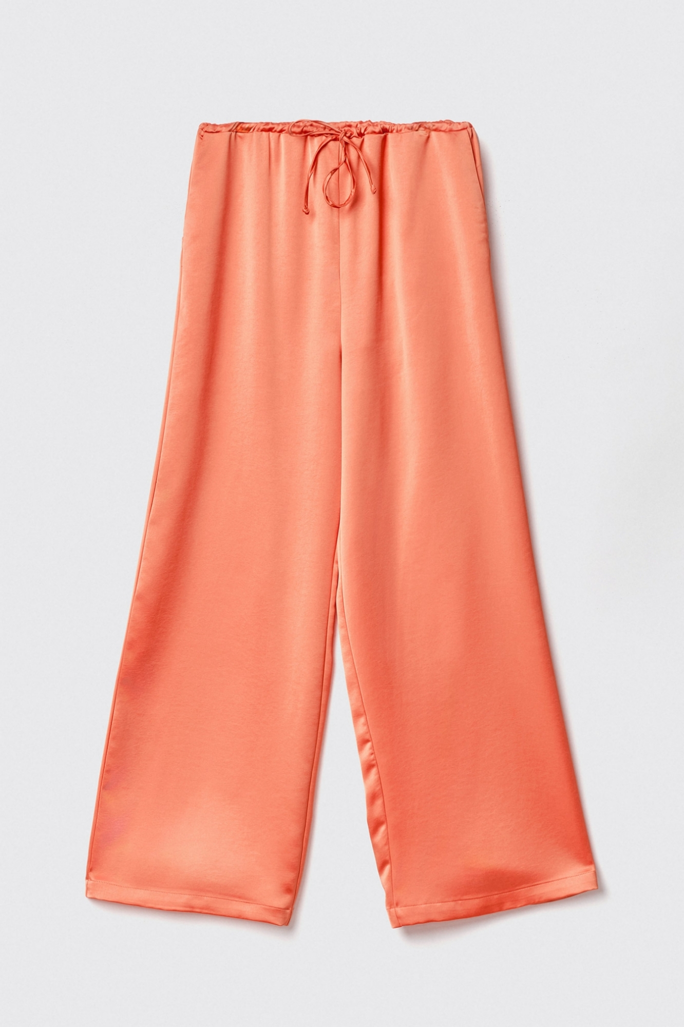 Immagine di Pantalone dritto in raso • Arancione melone