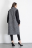 Cappotto Over Lungo In Panno E Maniche In Nylon • Nero