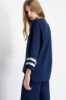 Pullover Manica 3/4 In Maglieria • Blu