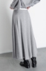 Gonna Midi A Semiruota In Maglia • Grigio Ferro