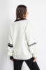 Cardigan In Maglieria Con Ricamo Logo • Off White