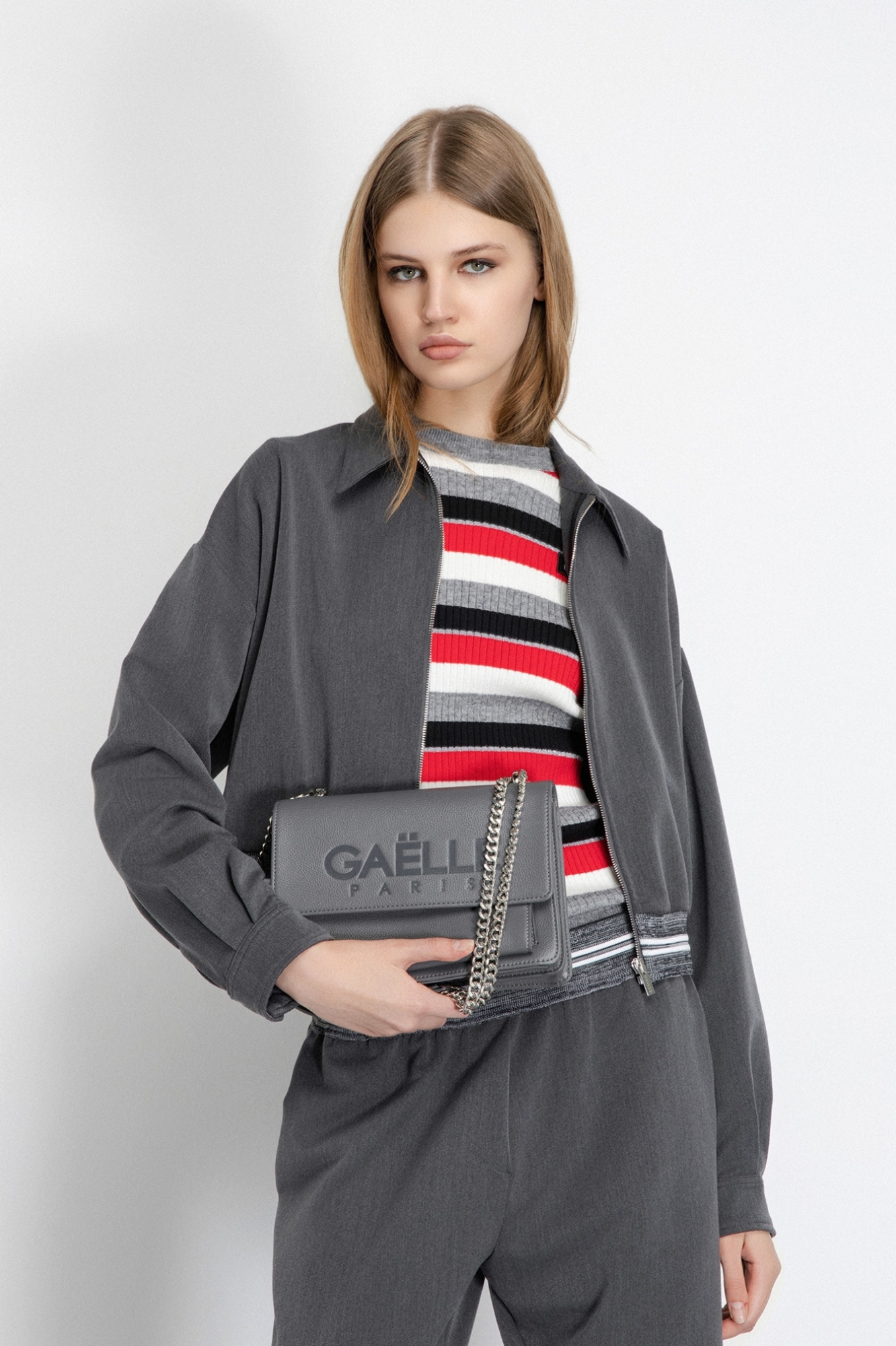 Regular Shoulder Strap Maxilogo Bottalato • Grigio Ferro