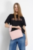 Regular Pochette Maxilogo Manico Ecofur • Rosa Cipria