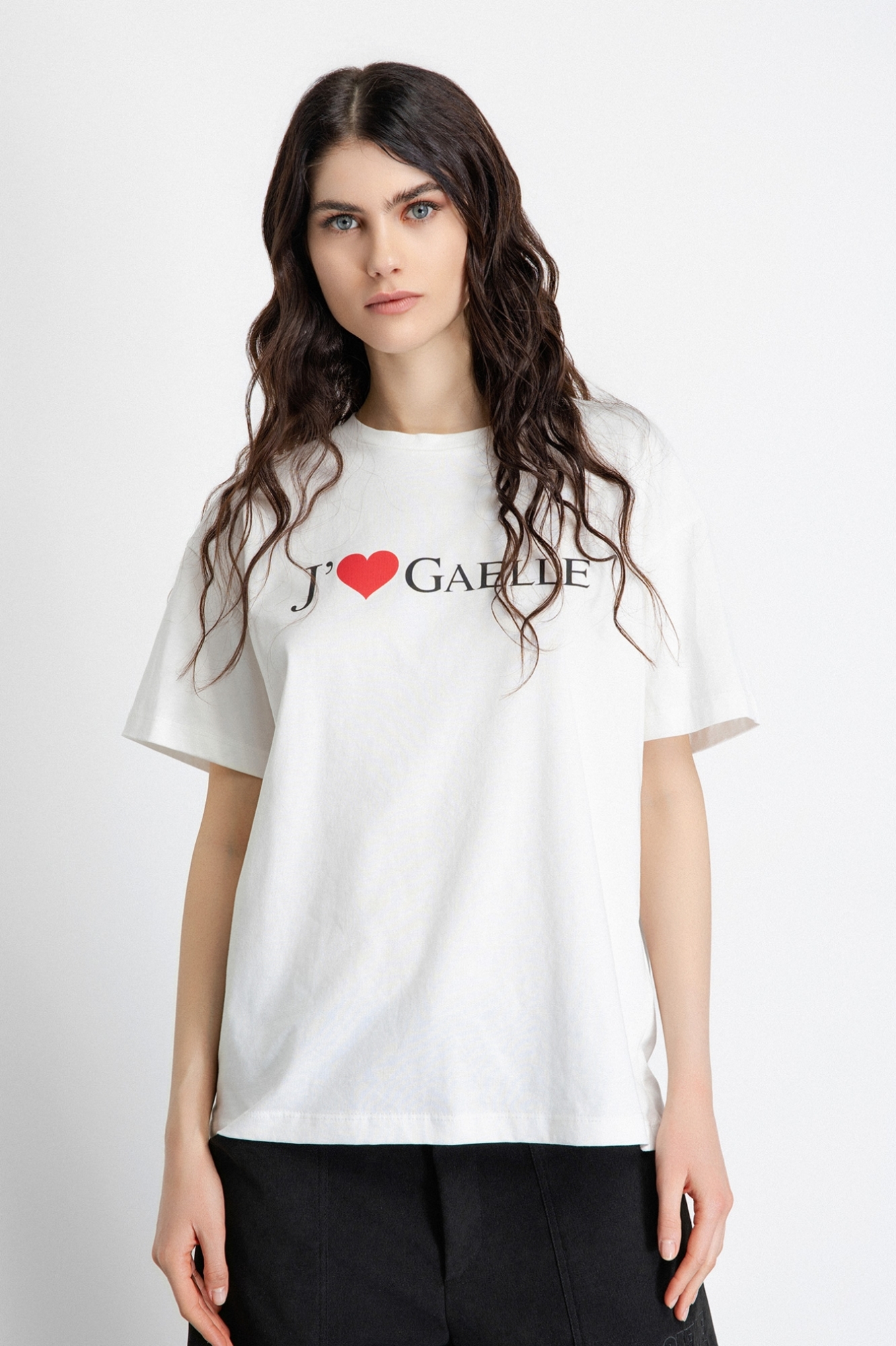 T-Shirt In Jersey Girocollo Mezza Manica Con Stampa • Off White