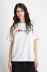 T-Shirt In Jersey Girocollo Mezza Manica Con Stampa • Off White