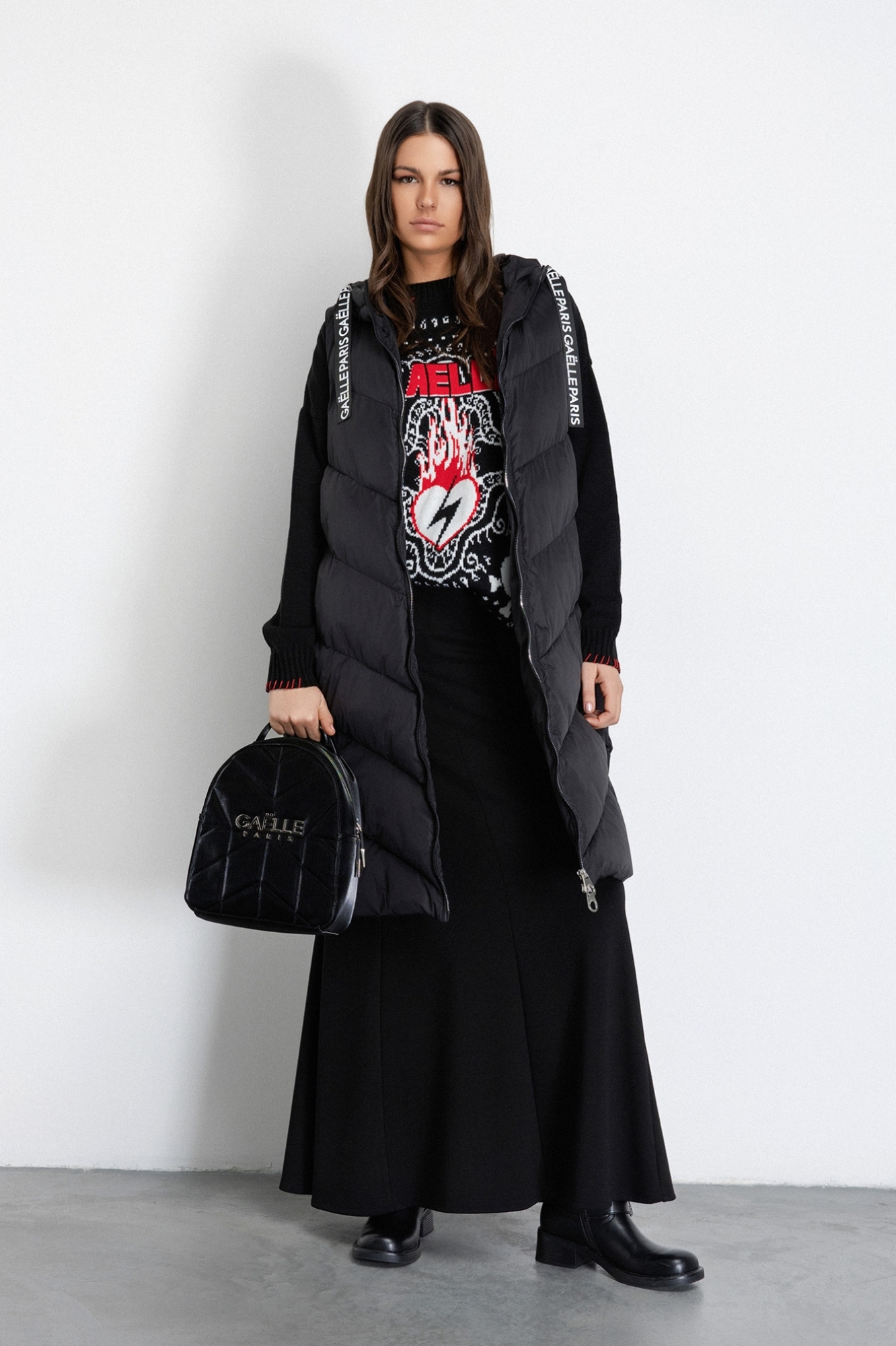 Regular Back Pack Metal Logo • Nero