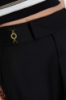 Pantalone Dritto Con Risvolto Su Fondo E Accessorio Morsetto Su Passante • Nero