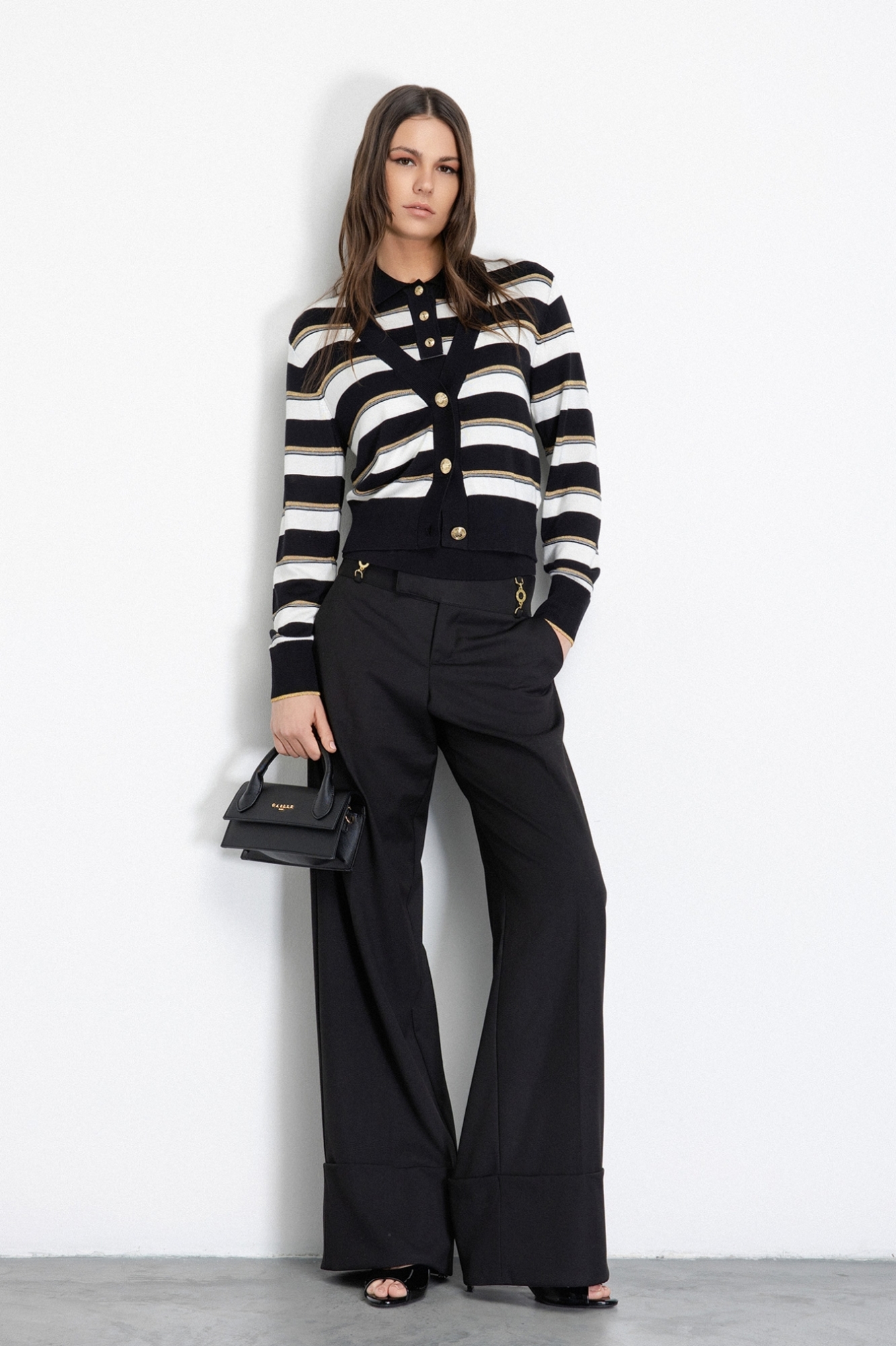 Mini Hand Bag Con Nastro Lurex • Nero