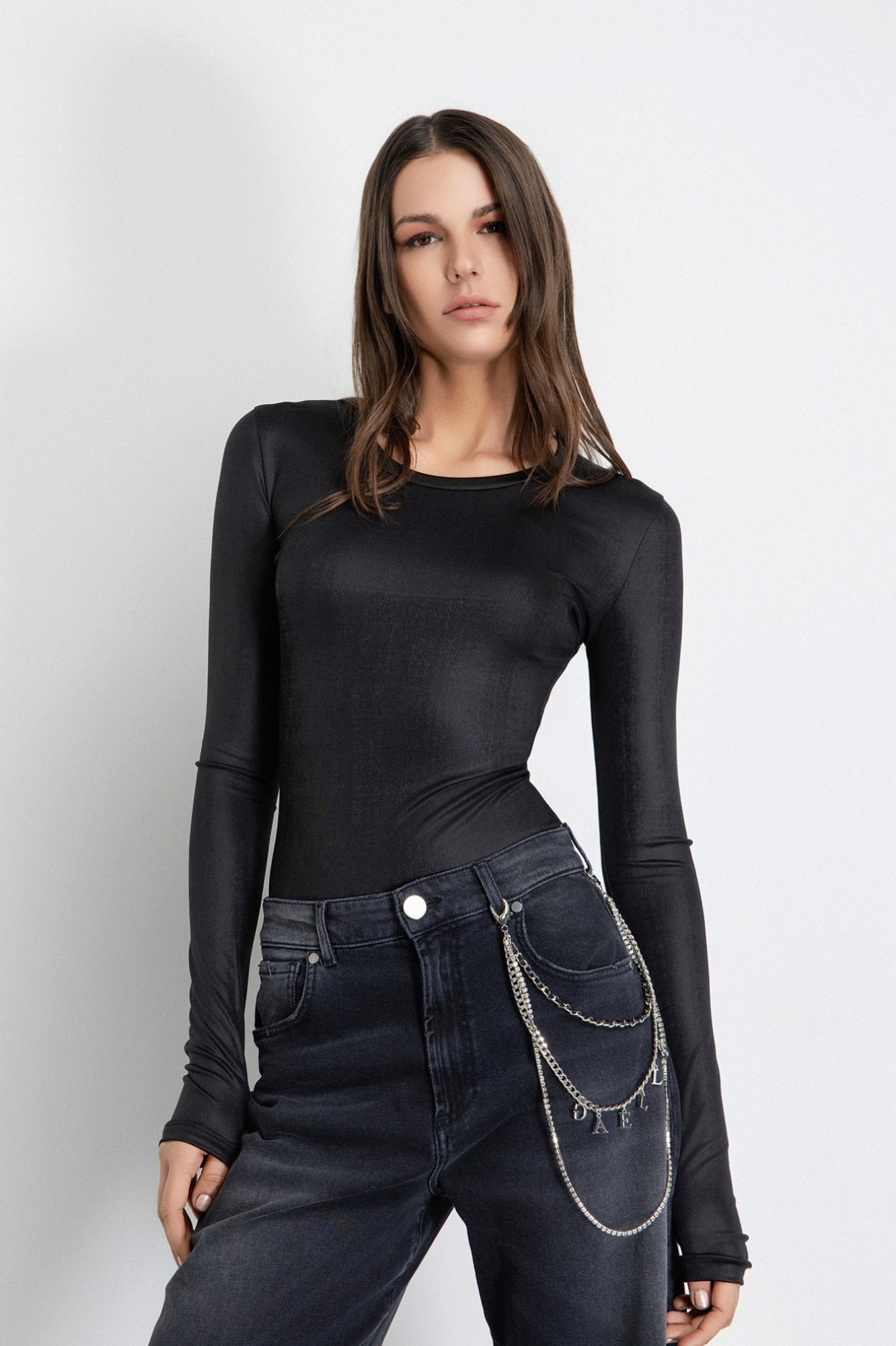 Body In Maglia Fluida • Nero