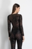 Body In Tulle Lavorato • Nero