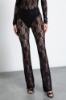Leggings Flare In Pizzo • Nero