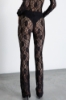 Leggings Flare In Pizzo • Nero