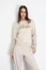 Pullover Logo Lurex • Panna