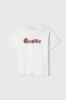 T-Shirt Girocollo Manica Corta Con Ricamo • Off White