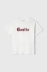 T-Shirt Girocollo Manica Corta Con Ricamo • Off White
