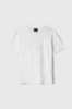 T-Shirt In Jersey Mezza Manica Basic Con Ricamo • Bianco
