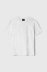 T-Shirt In Jersey Mezza Manica Basic Con Ricamo • Bianco