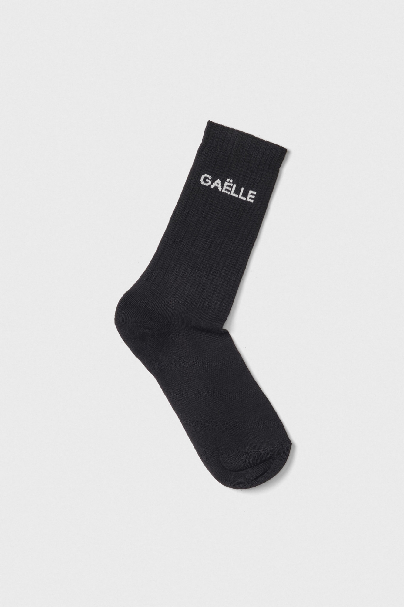 Calza In Spugna Con Logo In Contrasto • Nero