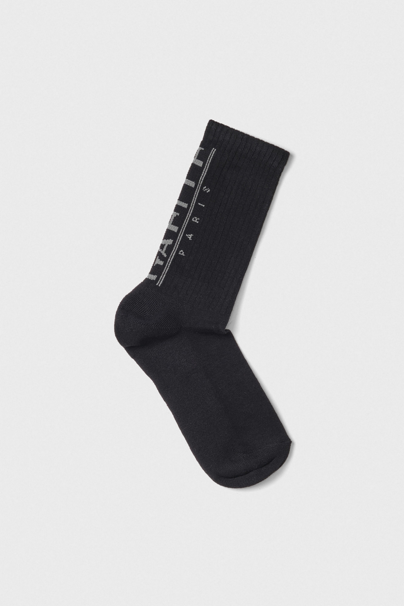 Calza In Spugna Con Maxi Logo In Tono Retro • Nero