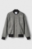Bomber College In Panno Con Paillettes • Grigio Ferro