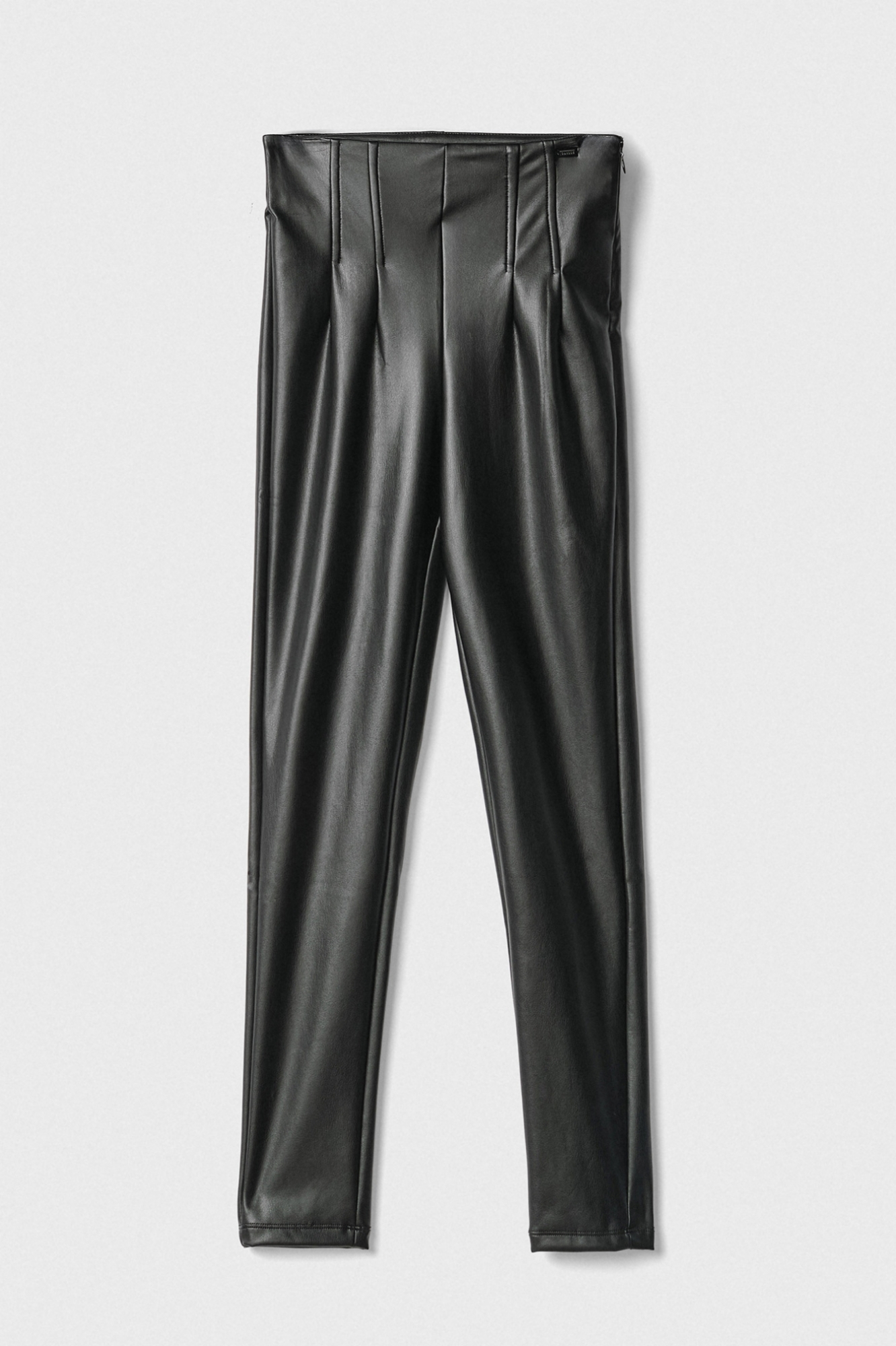 Leggings A Vita Alta In Ecopelle • Nero