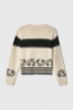 Pullover Paricollo In Maglieria Con Balza E Polsi Alti • Off White