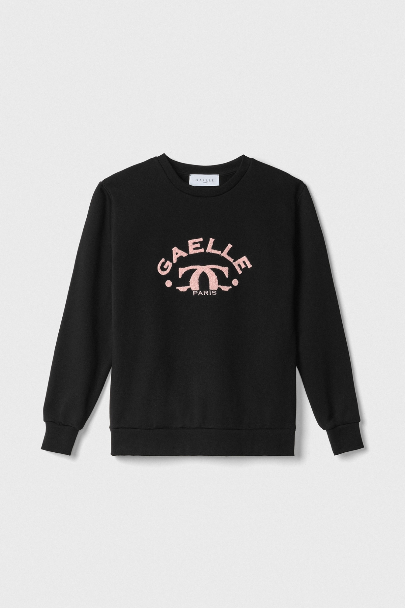 Felpa Paricollo Con Ricamo Logo • Nero