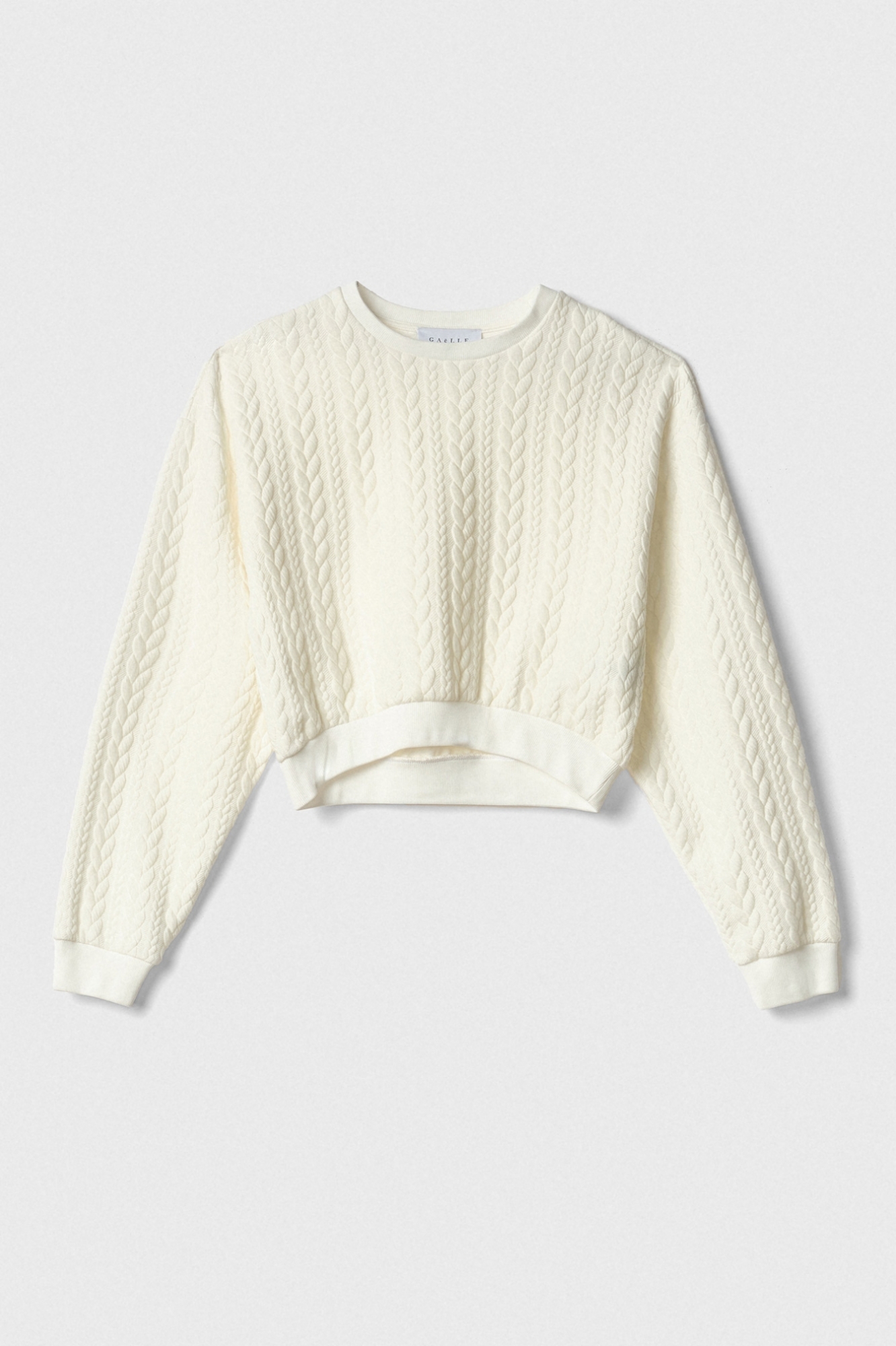 Felpa Crop Girocollo Over • Off White