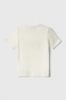 T-Shirt In Bielastico Mezza Manica • Off White