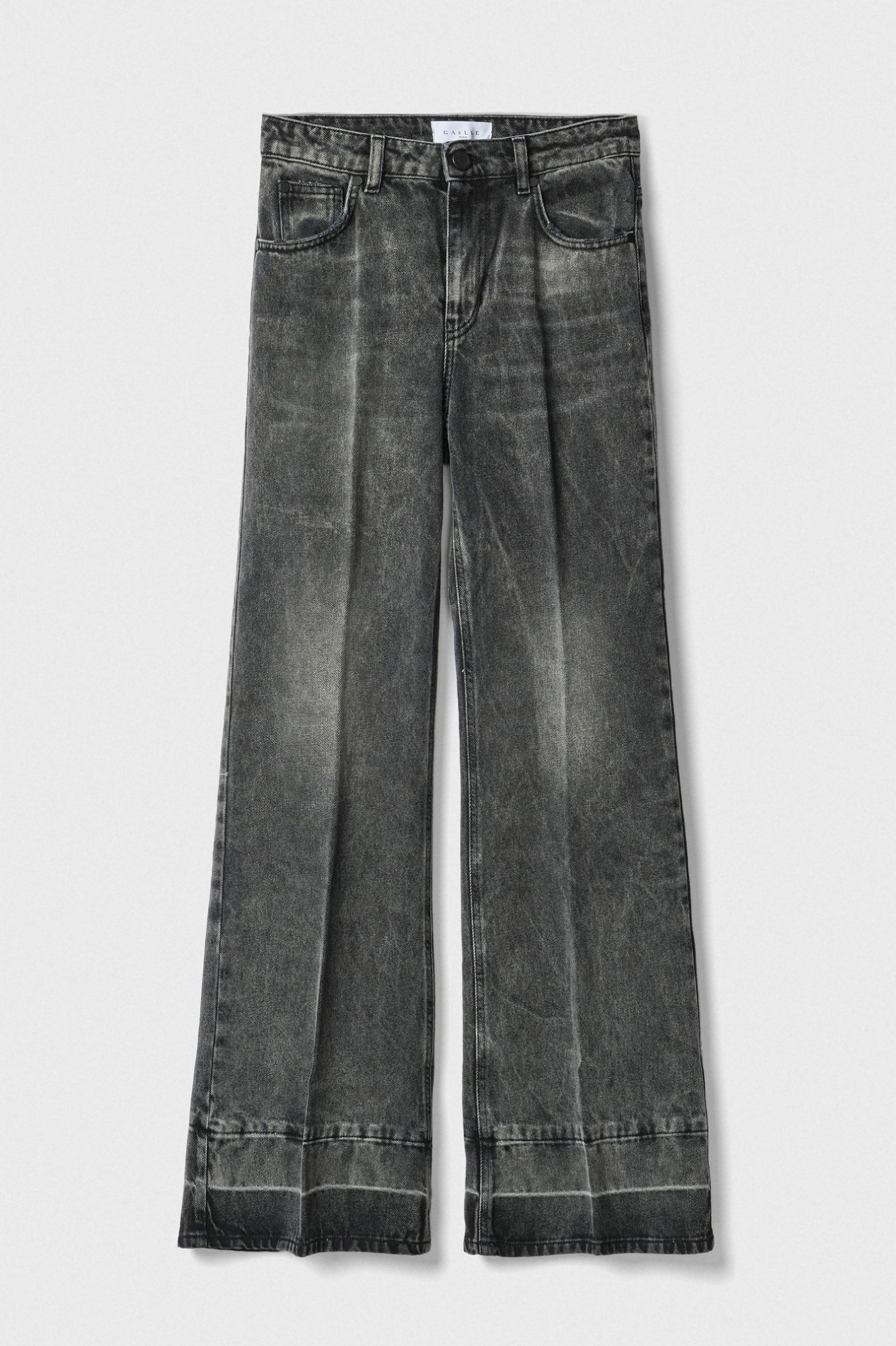 Pantalone In Denim A Palazzo • Nero