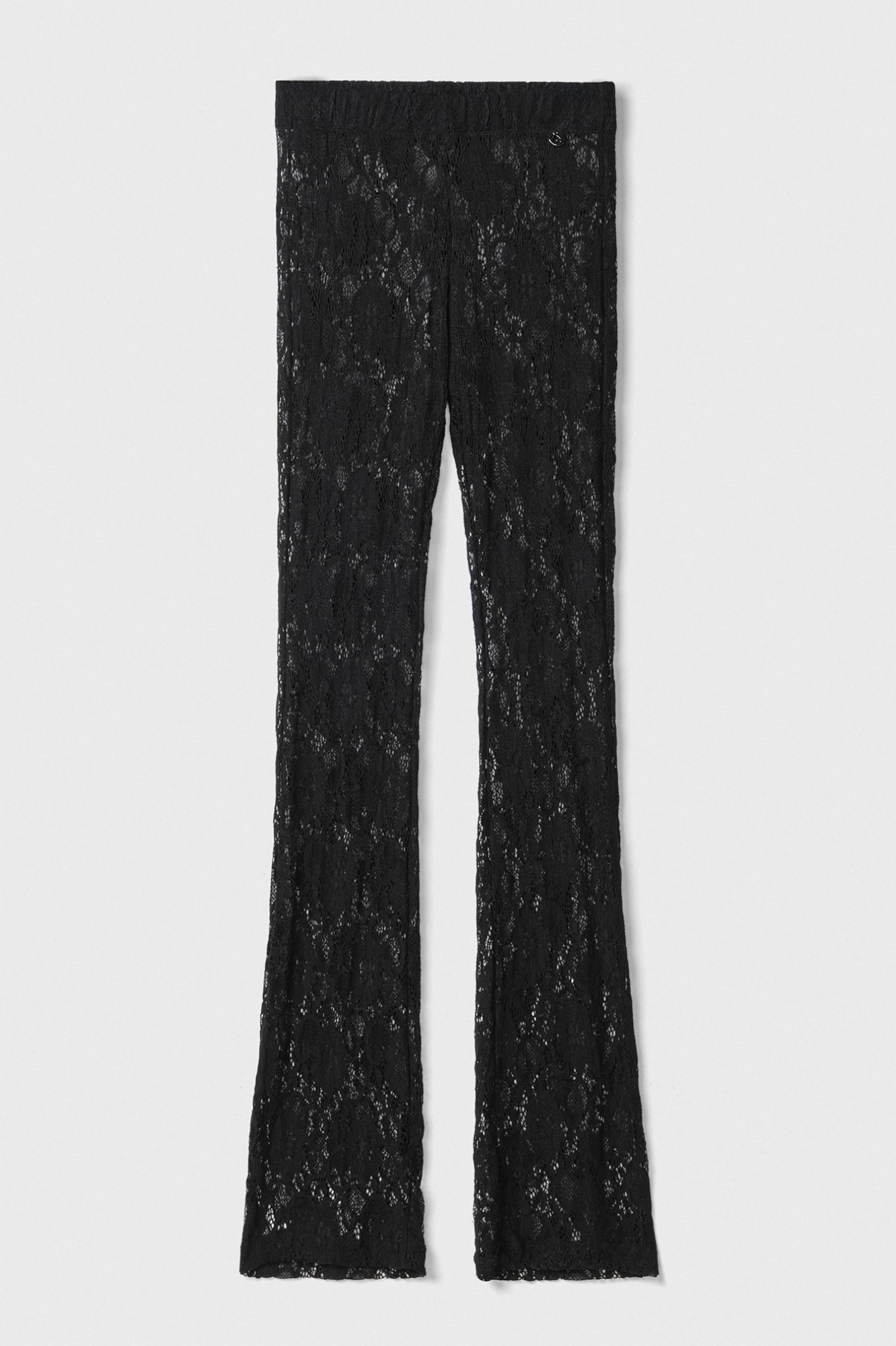 Leggings Flare In Pizzo • Nero