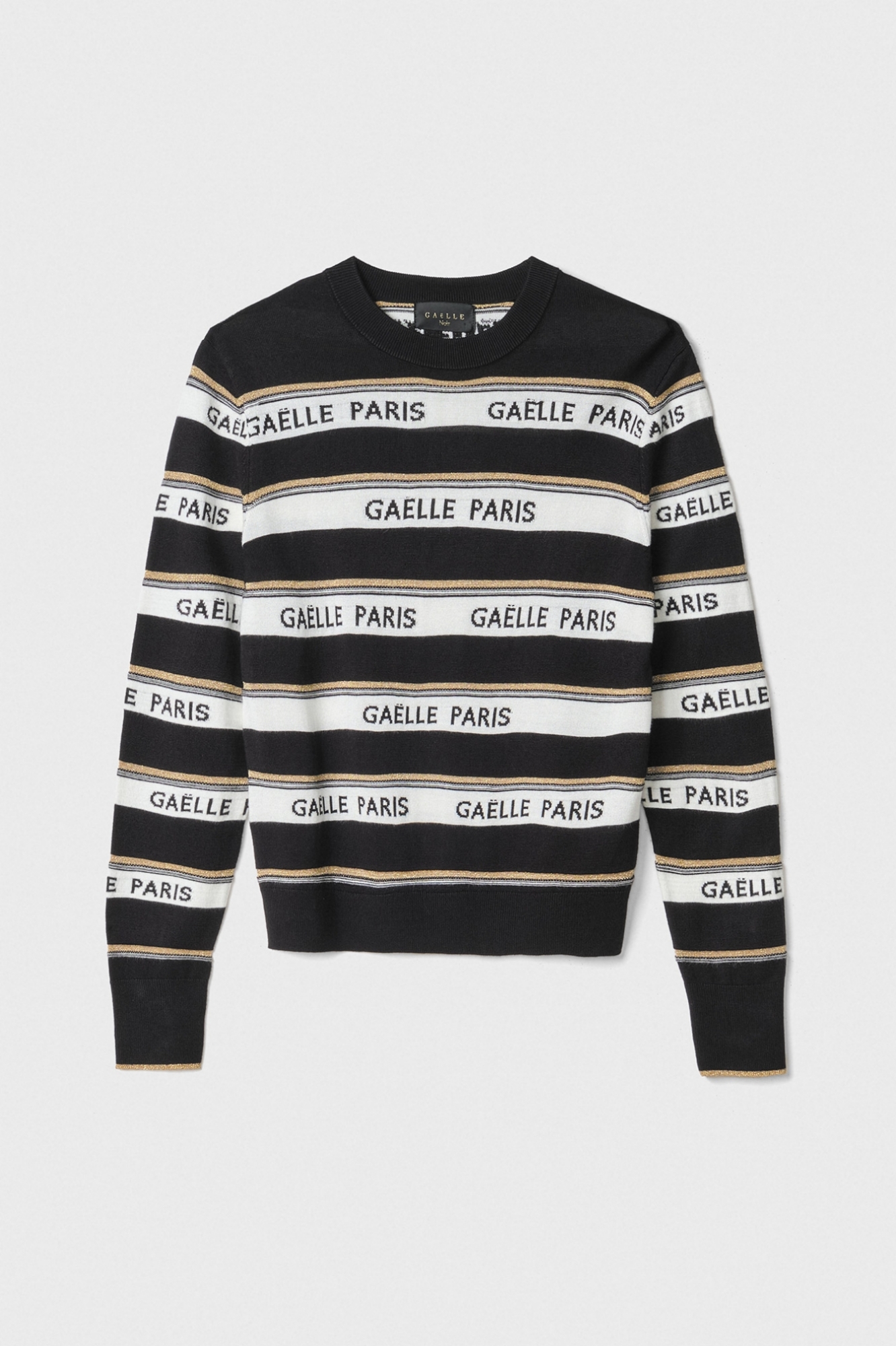 Girocollo In Maglia Jacquard • Nero