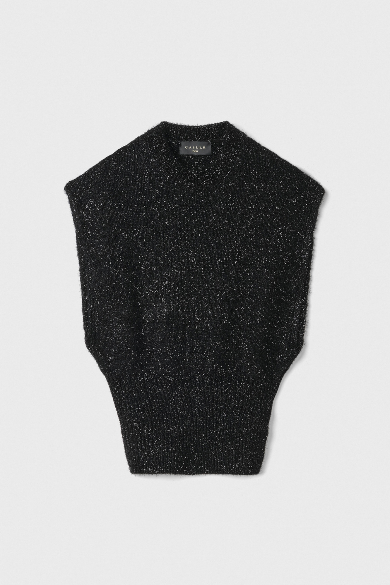 Smanicato In Maglia Lurex • Nero