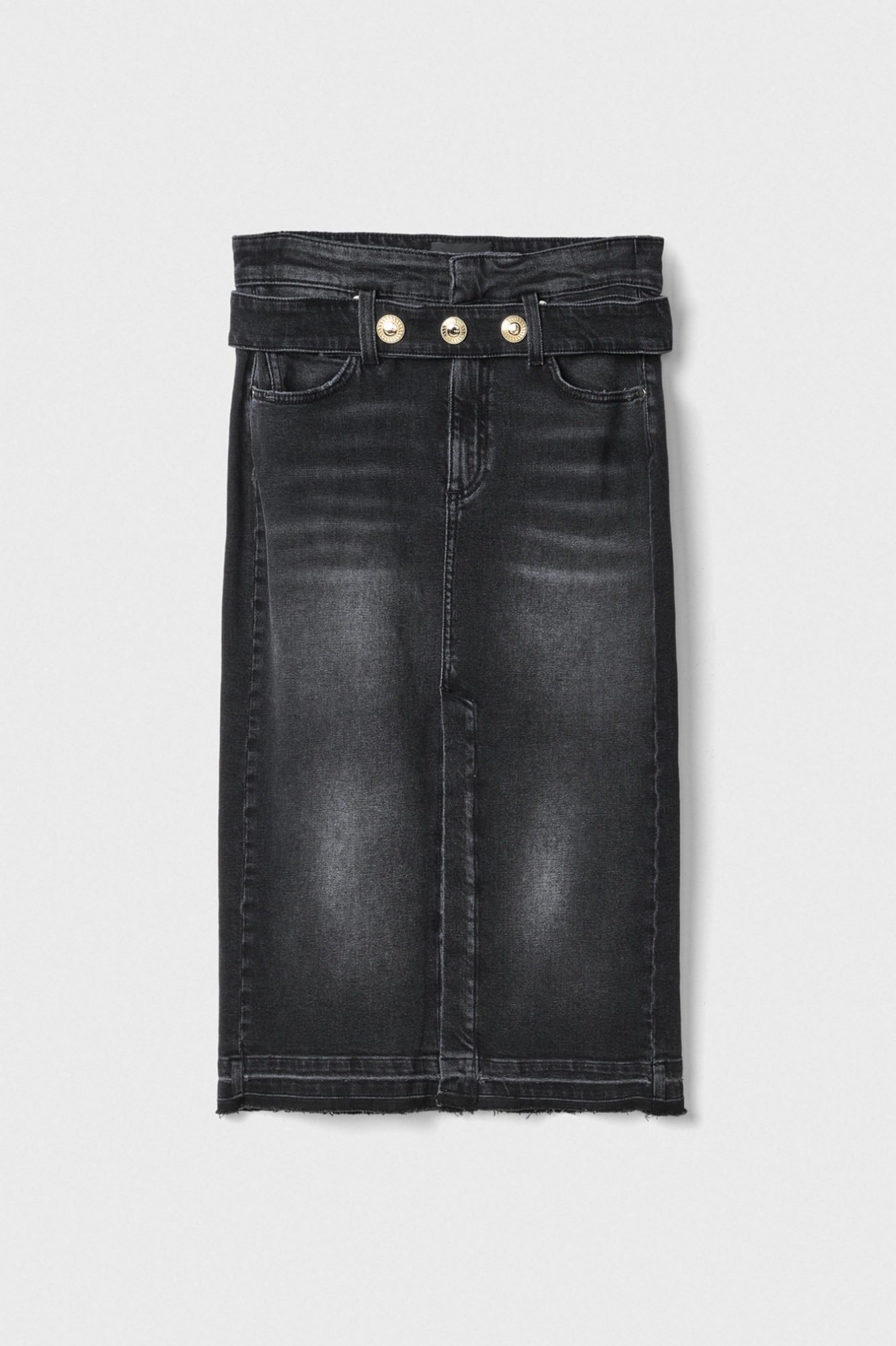 Gonna Longuette Con Cintura • Nero