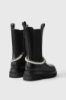 Beatles Boots Con Catena Gioiello • Nero
