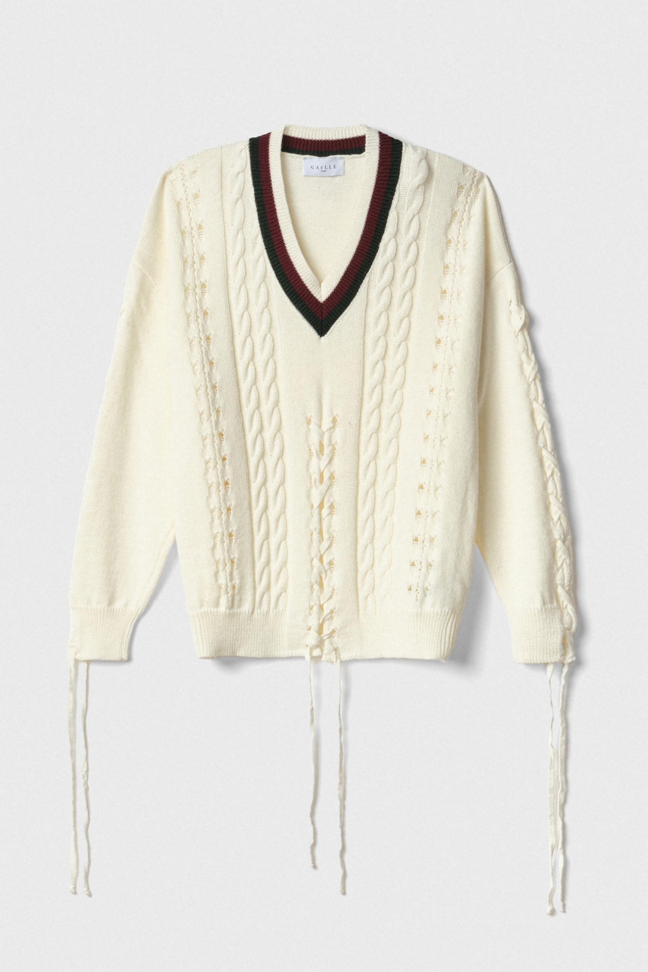 Immagine di Pullover In Maglieria Con Scollo A V • Burro