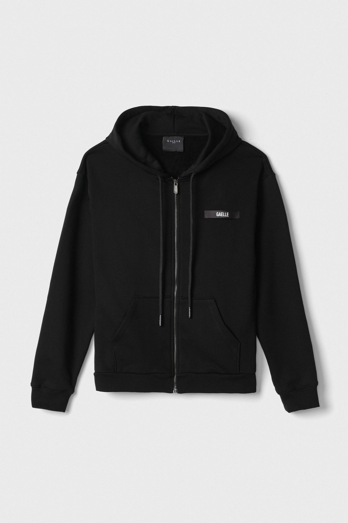 Felpa Fit. Scatola Con Zip E Cappuccio • Nero