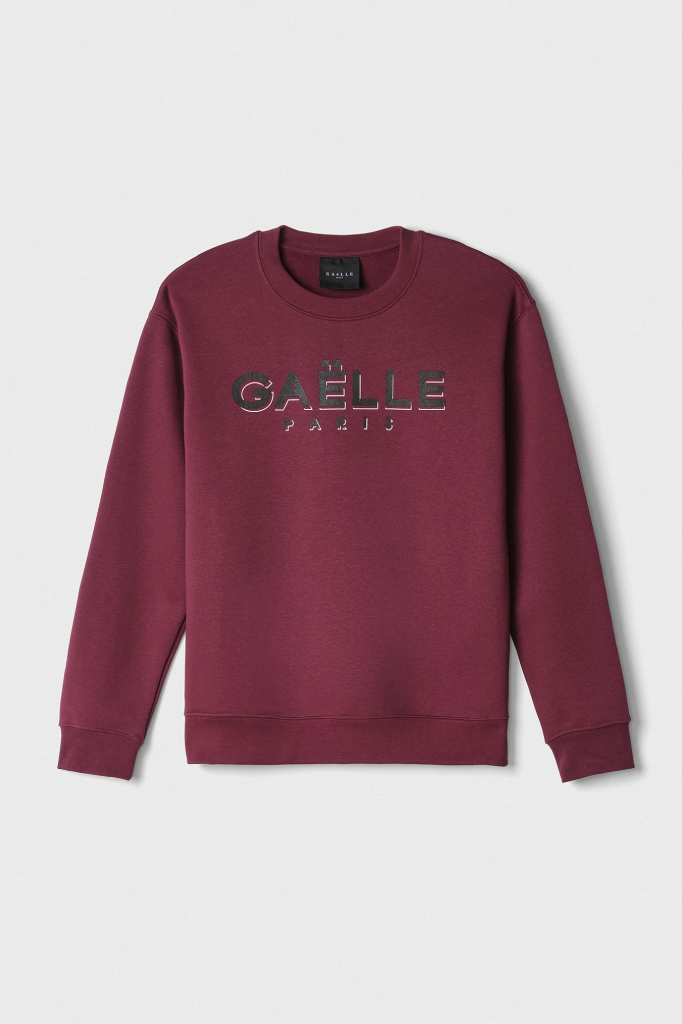 Felpa Girocollo Manica Lunga E Stampa • Bordeaux