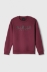 Felpa Girocollo Manica Lunga E Stampa • Bordeaux