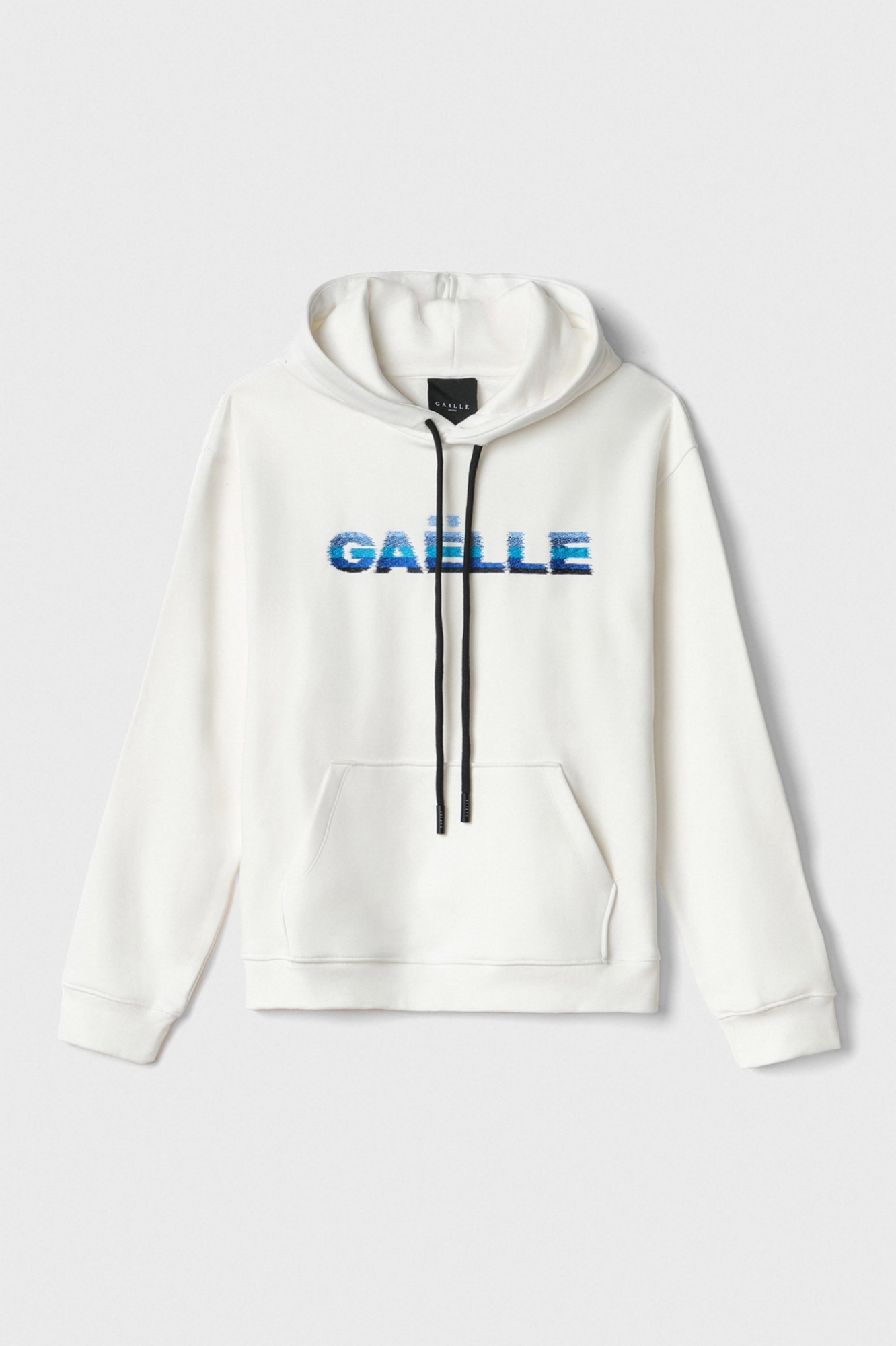 Felpa Cappuccio Con Marsupio Manica Lunga E Ricamo • Off White