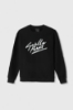 Felpa Girocollo Manica Lunga E Stampa • Nero
