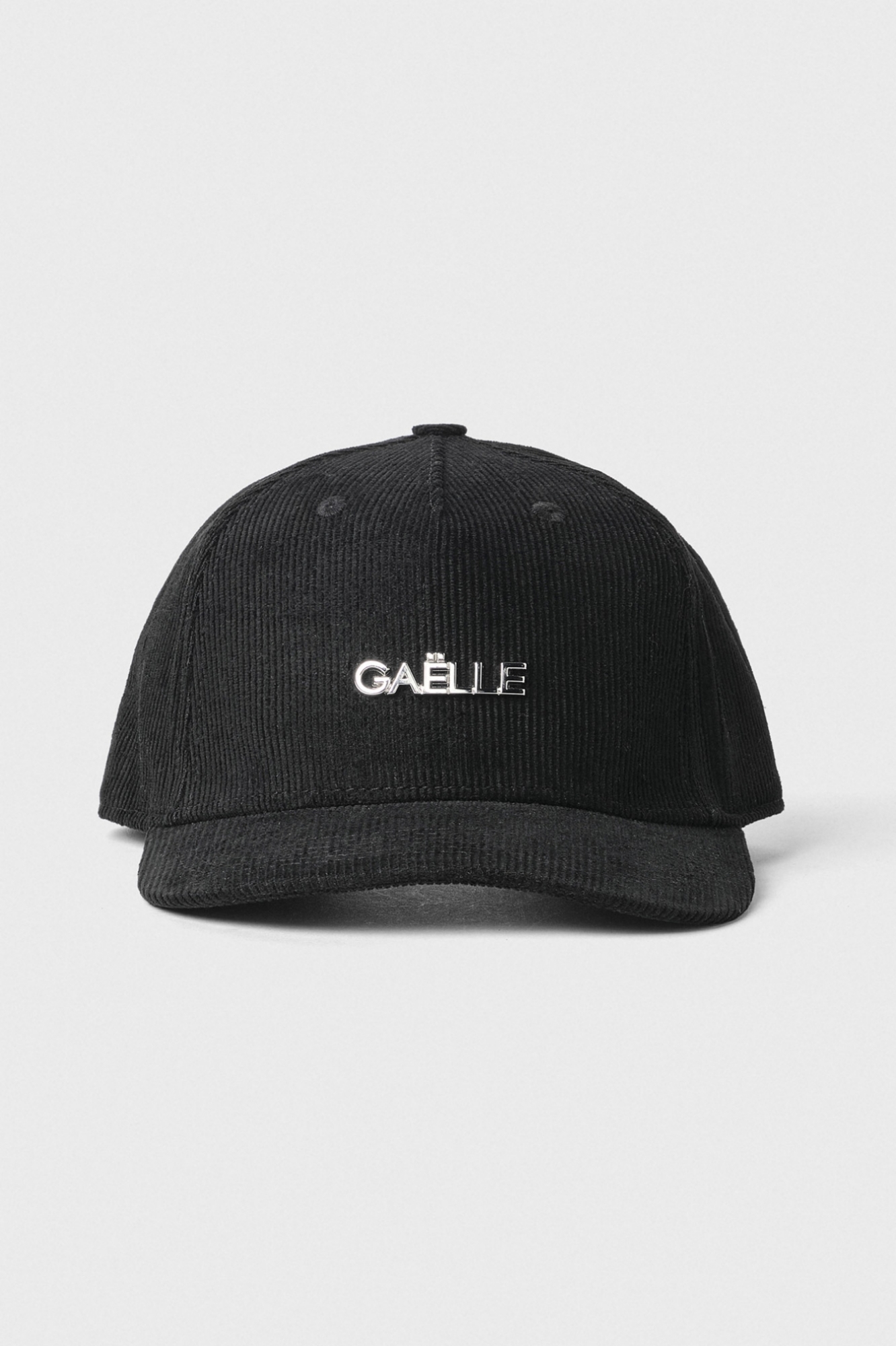 Cappello Visiera Velluto Millerighe Con Placchetta Gaelle • Nero