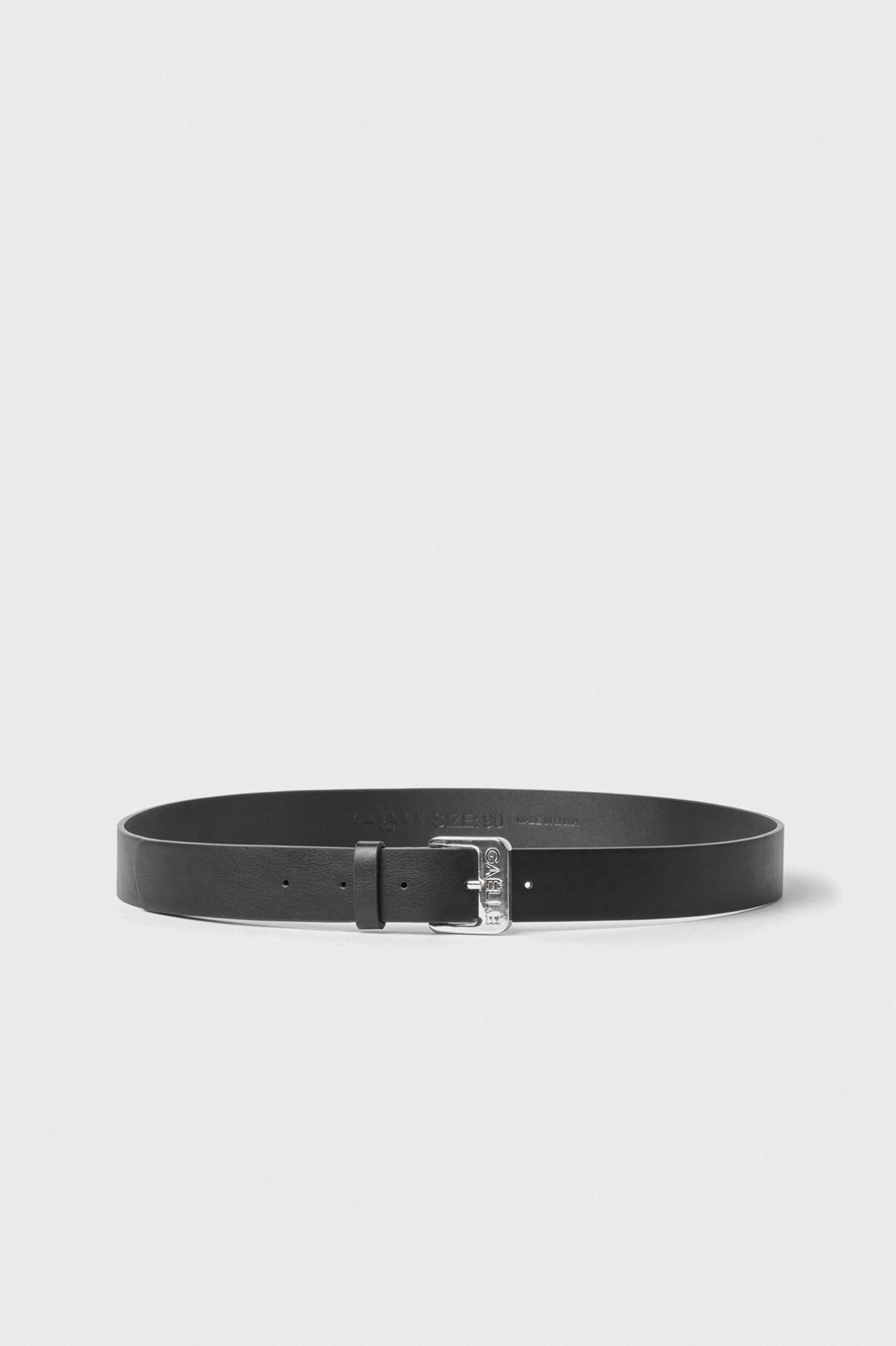 Regular Cinture Con Fibbia Personalizzata • Argento Nero